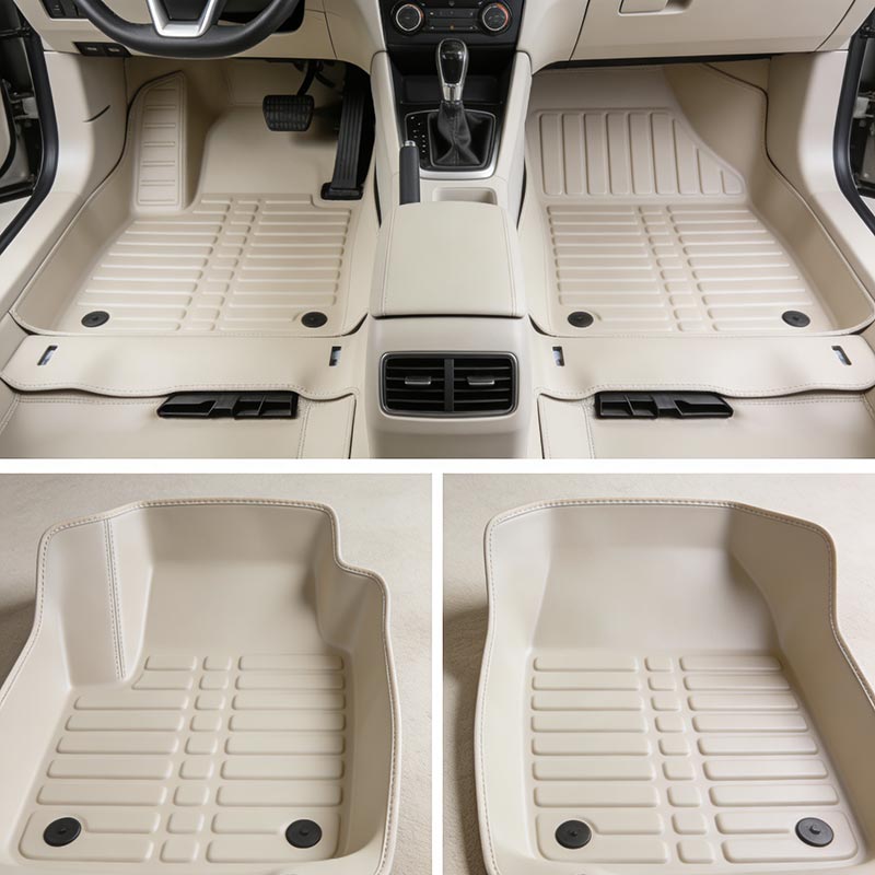 Set di tappetini per auto facili da pulire